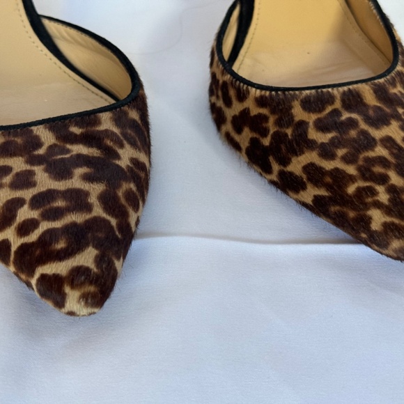 J Crew Collection dOrsay Pumps Leopard Calf Hair 3” heel, size 9.5 - Picture 5 of 7